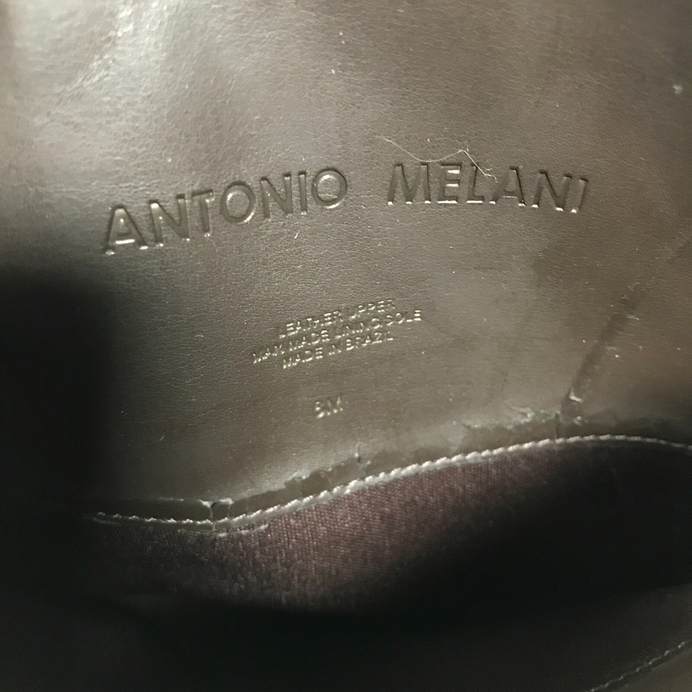 Antonio Melani Womens US Size 8 Black Leather Knee High Tall Boots 2" Heel - Picture 13 of 16
